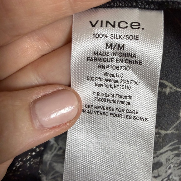 New Vince Thistle Silk Blouse - Picture 5 of 6